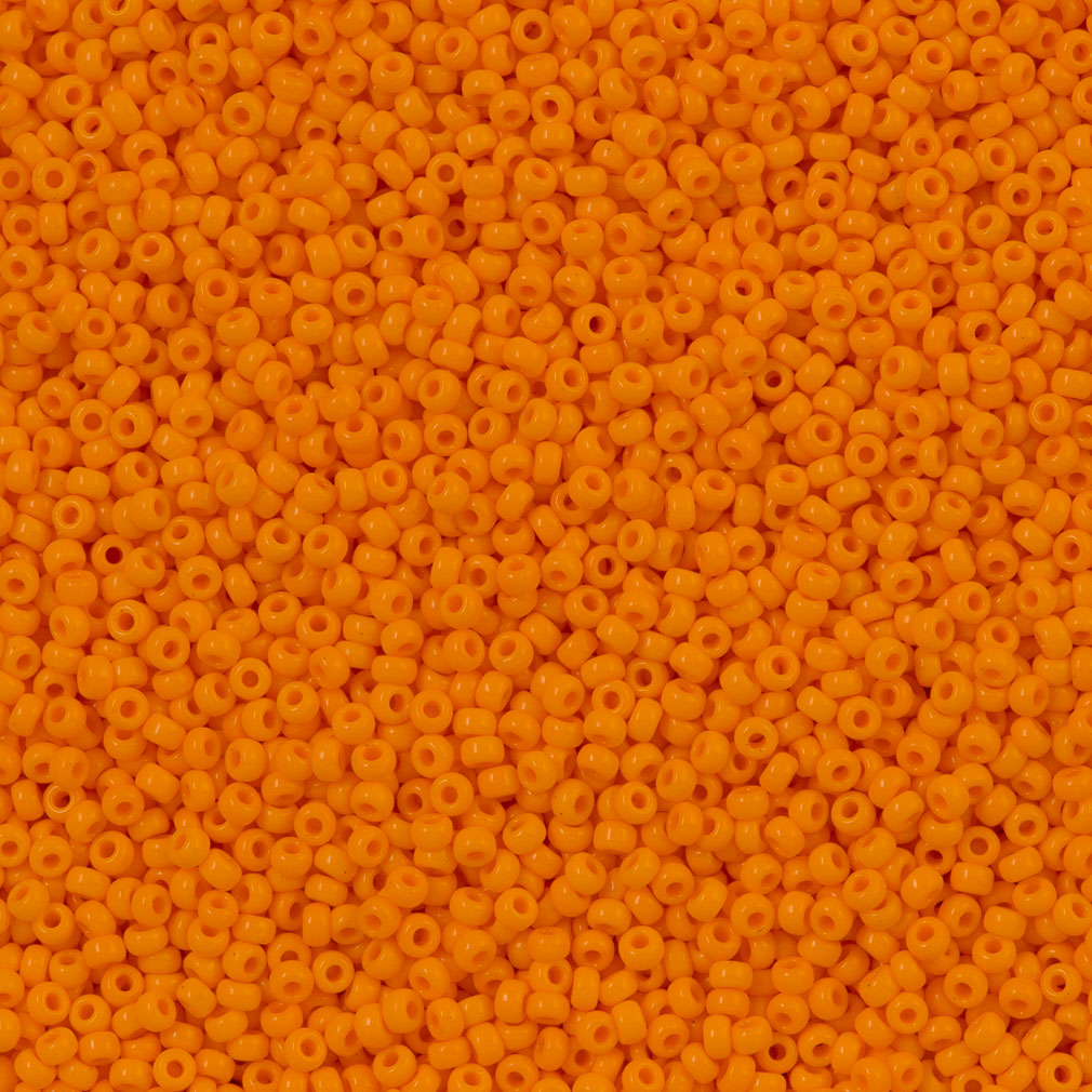 50g Miyuki Round Seed Bead 11/0 Opaque Light Orange (406L)