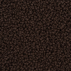 50g Miyuki Round Seed Bead 11/0 Matte Opaque Chocolate (409F)