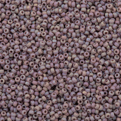 50g Miyuki Round Seed Bead 11/0 Matte Opaque Mauve AB (410FR)