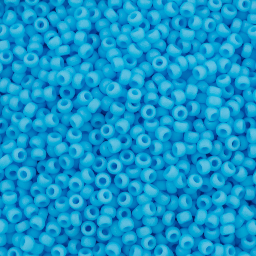 Miyuki Round Seed Bead 11/0 Matte Opaque Turquoise Blue 22g Tube (413F)