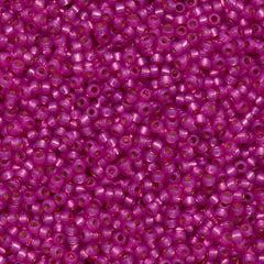 50g Miyuki Round Seed Bead 11/0 Duracoat Silver Lined Dyed Paris Pink (4238)