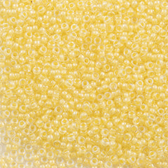 Miyuki Round Seed Bead 15/0 Inside Color Lined Yellow 2-inch Tube (201)