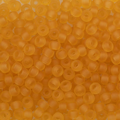 Miyuki Round Seed Bead 6/0 Transparent Matte Light Amber 20g Tube (132F)