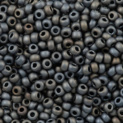 Miyuki Round Seed Bead 6/0 Matte Metallic Silver Gray 20g Tube (2002)