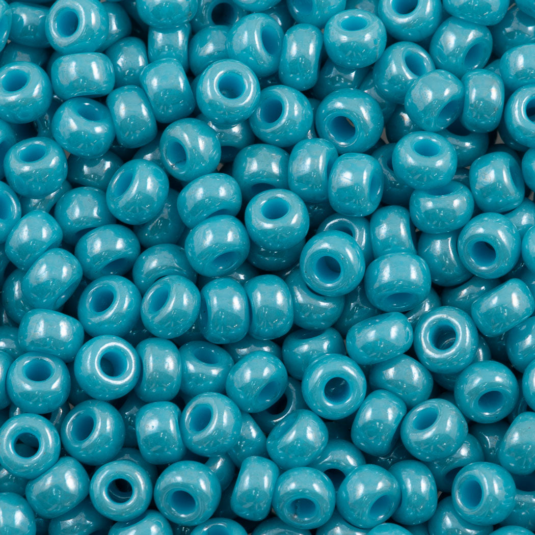 Miyuki Round Seed Bead 6/0 Opaque Turquoise Glazed Luster 20g Tube