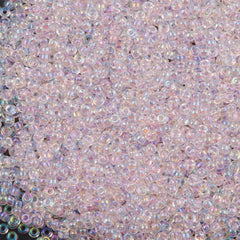 Miyuki Round Seed Bead 6/0 Inside Color Lined Pale Pink AB (265)
