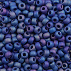 Miyuki Round Seed Bead 6/0 Matte Opaque Cobalt AB (414FR)