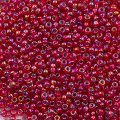 Miyuki Round Seed Bead 11/0 Silver Lined Flame Red AB (1010)