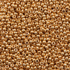 50g Miyuki Round Seed Bead 11/0 Galvanized Yellow Gold (1053)