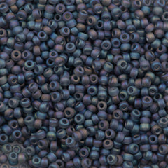 Miyuki Round Seed Bead 11/0 Matte Grey AB 22g Tube (152FR)