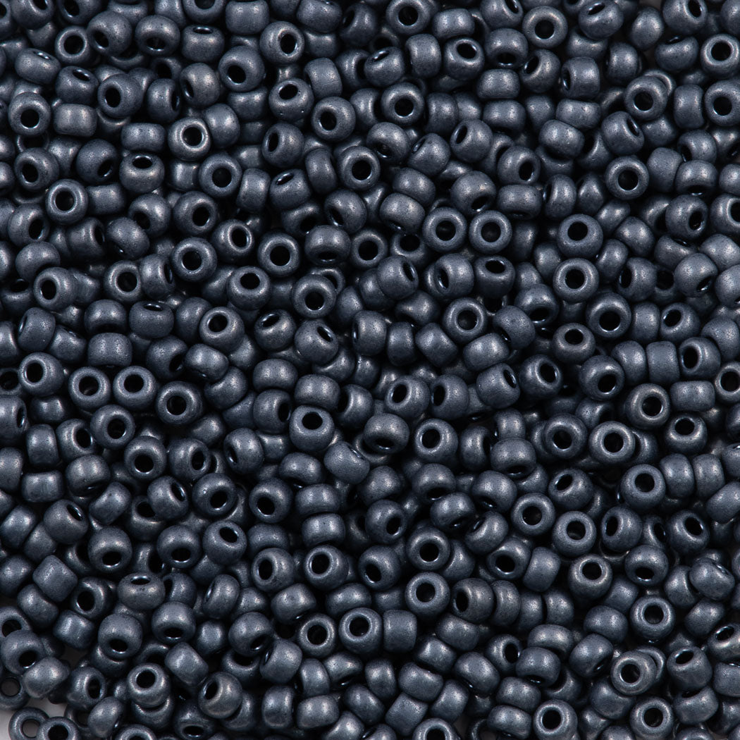 Miyuki Round Seed Bead 11/0 Matte Metallic Blue Grey (2011)