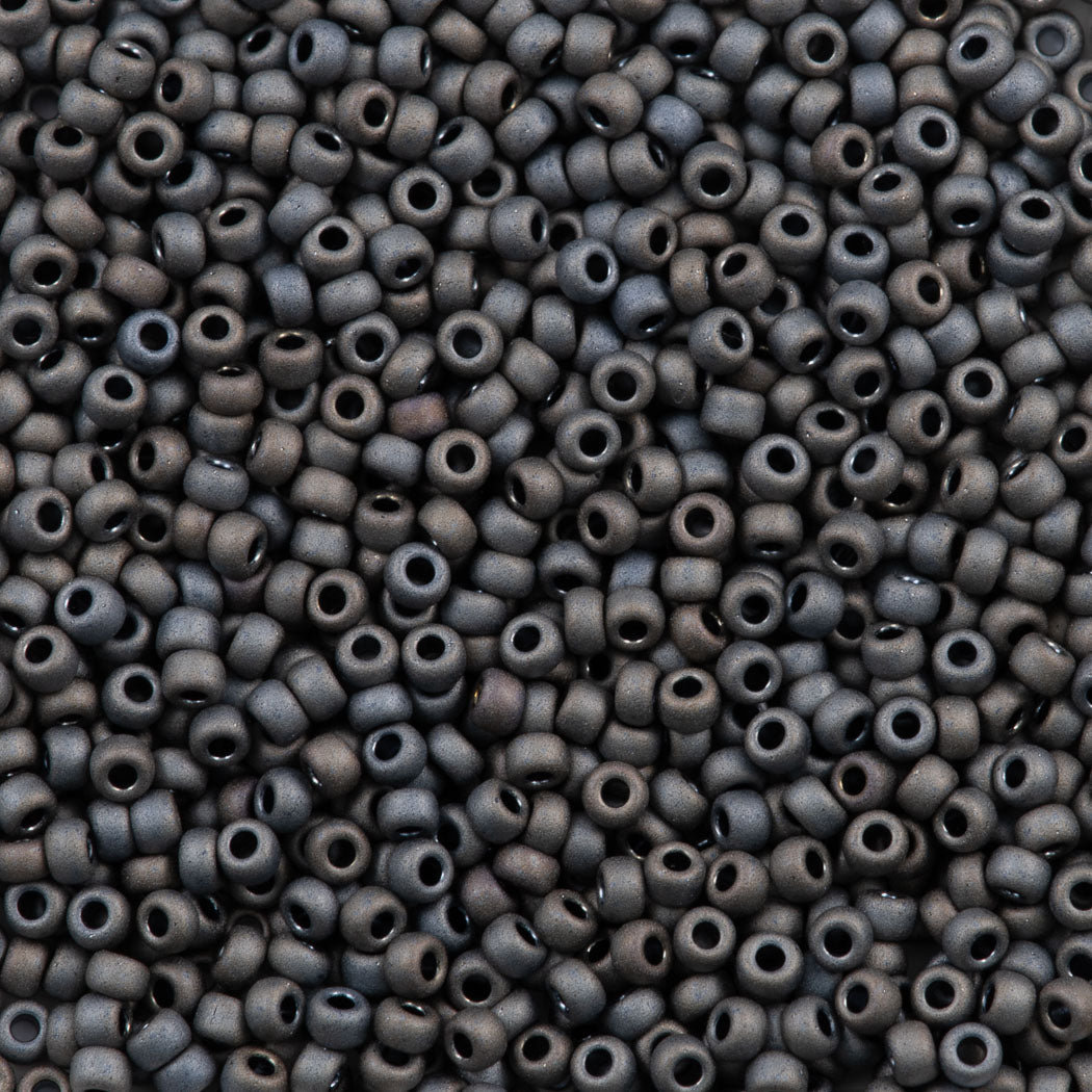 Miyuki Round Seed Bead 11/0 Matte Metallic Silver Grey (2012)