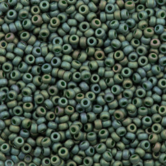 50g Miyuki Round Seed Bead 11/0 Opaque Matte Leaf Green (2031)