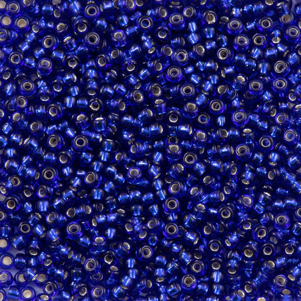 Miyuki Round Seed Bead 11/0 Silver Lined Cobalt Blue (20)