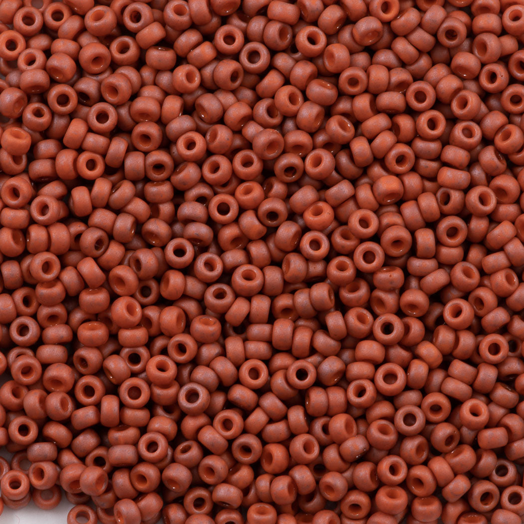 Miyuki Round Seed Bead 11/0 Matte Glazed Burnt Sienna  22g Tube (2315)