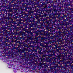 50g Miyuki Round Seed Bead 11/0 Inside Color Lined Aqua (352)