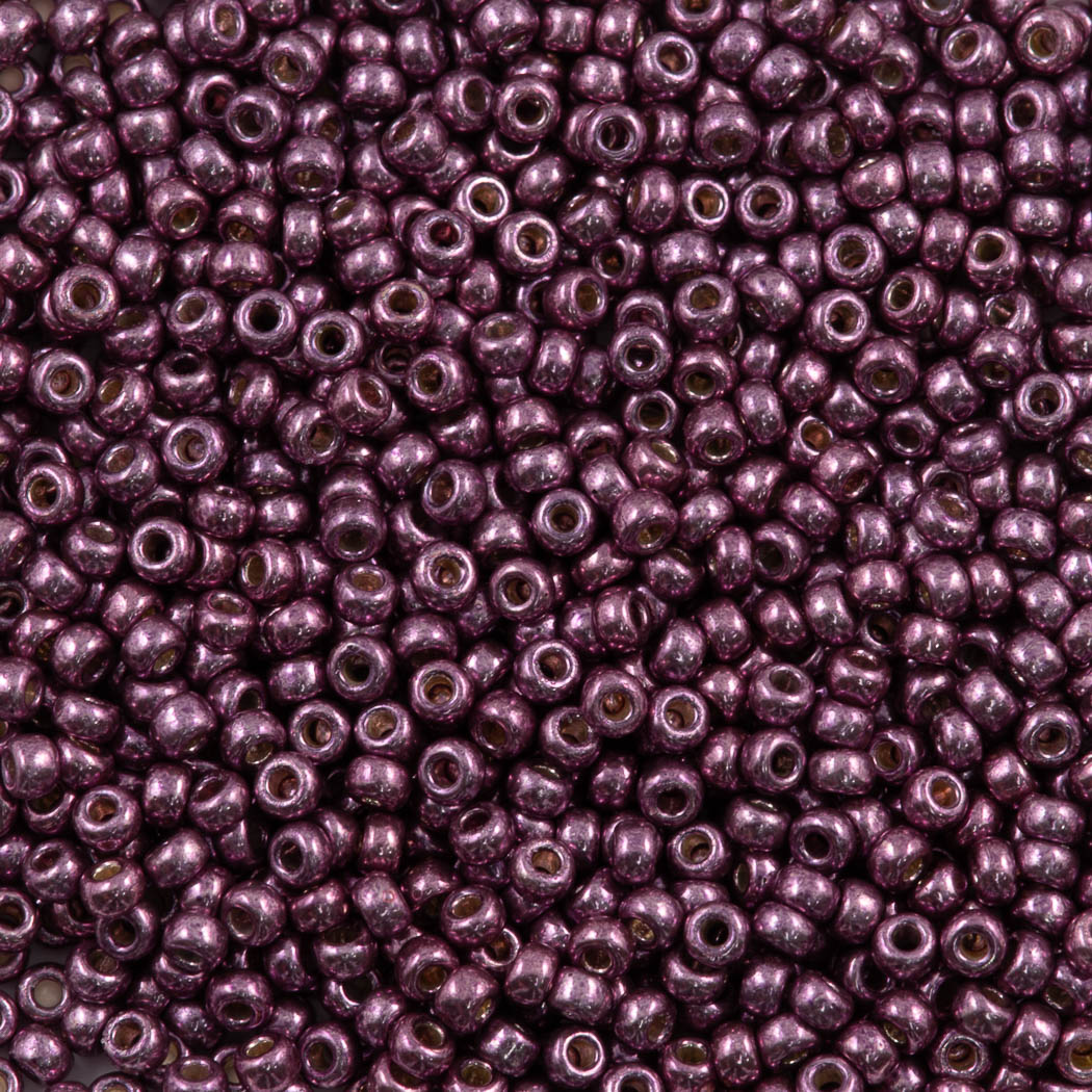 50g Miyuki Round Seed Bead 11/0 Duracoat Galvanized Eggplant (4220)