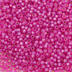 Miyuki Round Seed Bead 11/0 Duracoat Silver Lined Dyed Paris Pink (4238)