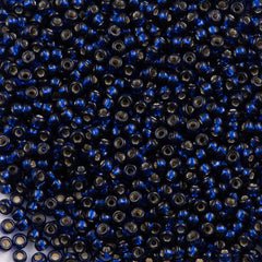 Miyuki Round Seed Bead 11/0 Duracoat Silver Lined Dyed Navy Blue (4281)