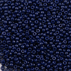 Miyuki Round Seed Bead 11/0 Duracoat Dyed Opaque Dark Navy Blue 22g Tube (4494)