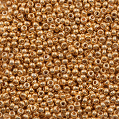 Miyuki Round Seed Bead 8/0 Galvanized Gold 22g Tube (1053)