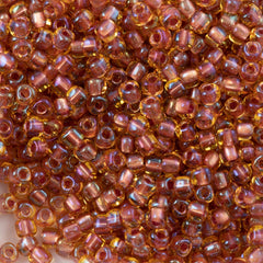 Miyuki Triangle Seed Bead 8/0 Sparkle Rose Lined Light Topaz Luster 23g Tube (1166)