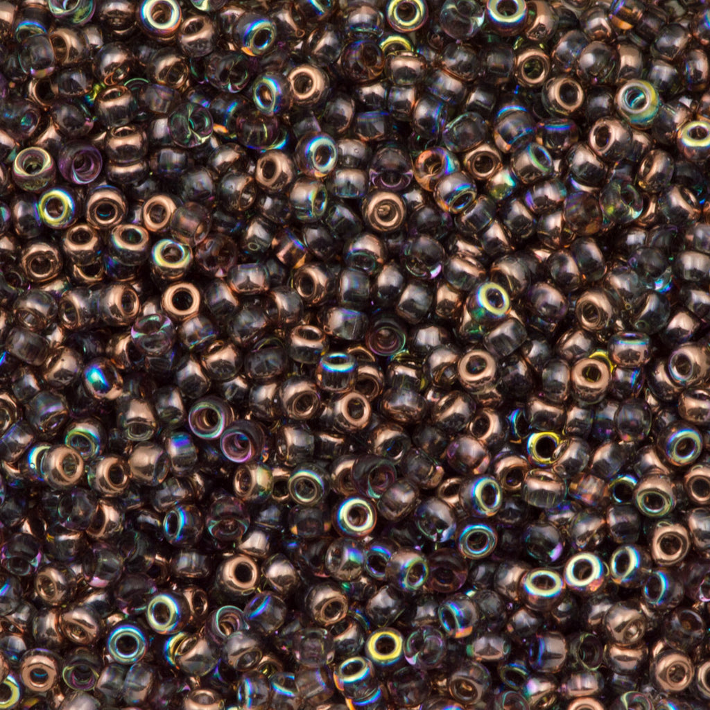 Miyuki Unions Round Seed Bead 11/0 Crystal Copper Rainbow 24g Tube (98533)