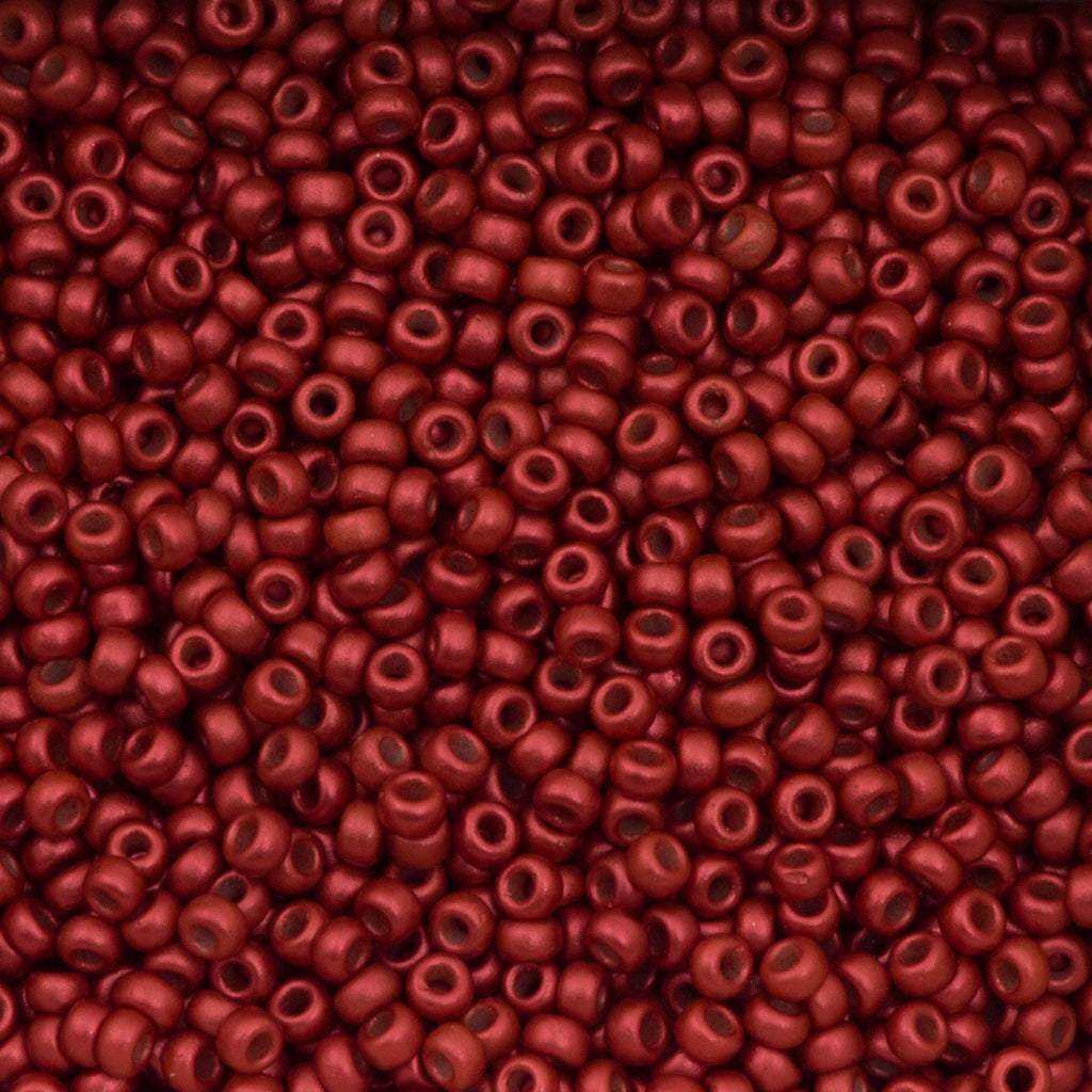 Miyuki Unions Round Seed Bead 11/0 Opaque Lava Red 24g Tube (01890)