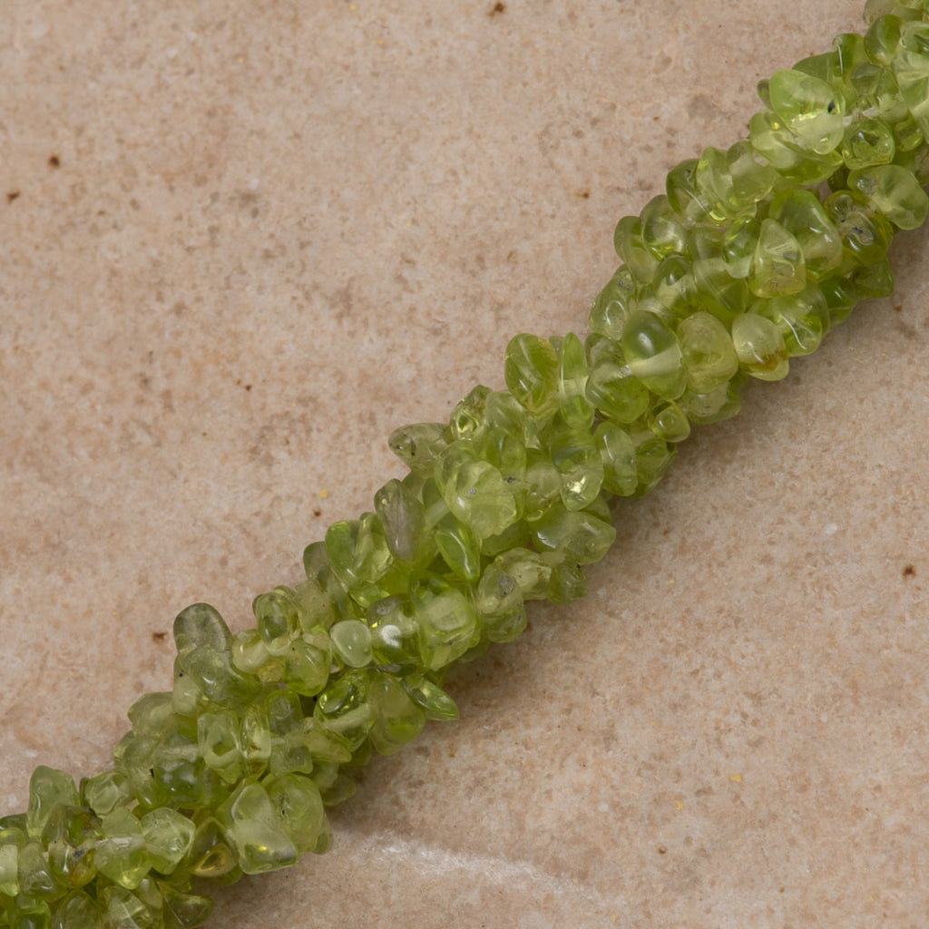 Peridot Chip bead 3-5mm 16" strand