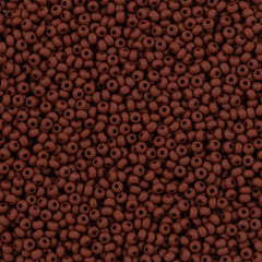 Czech Seed Bead 11/0 Opaque Brown Matte 50g (13600M)