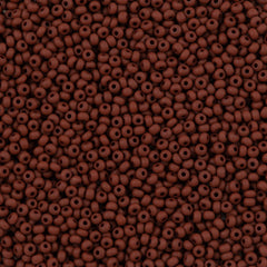 Czech Seed Bead 11/0 Opaque Brown Matte 2-inch Tube (13600M)