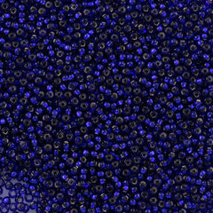 Czech Seed Bead 11/0 Cobalt Silver Lined 2-inch Tube (37100)