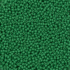 Czech Seed Bead 11/0 Green Opaque 2-inch Tube (53250)