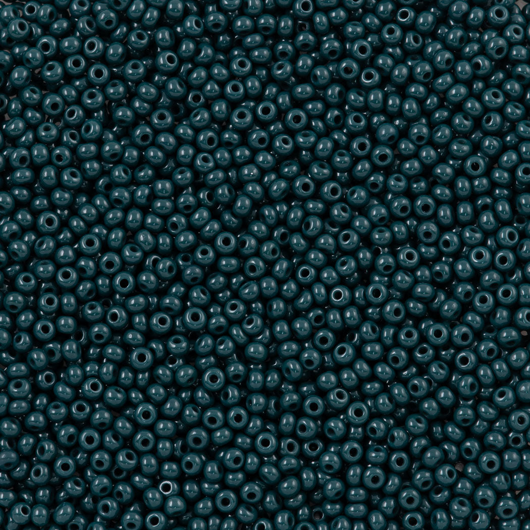 Czech Seed Bead 11/0 Green Opaque 2-inch Tube (53250)