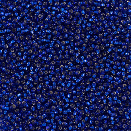 Czech Seed Bead 11/0 Dark Aqua Silver Lined AB 2-inch Tube (67159)
