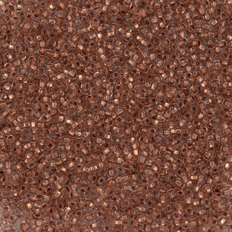 Czech Seed Bead 11/0 Crystal Copper Lined (68105)