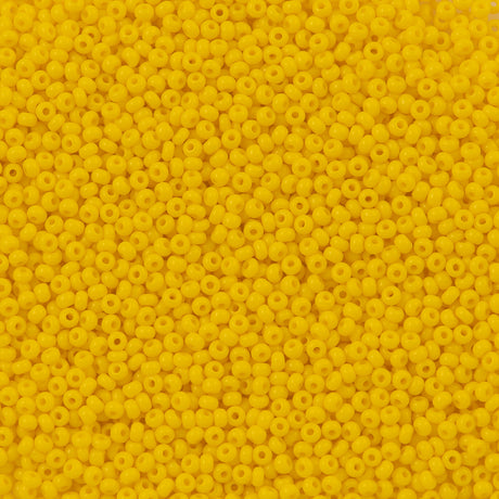 Czech Seed Bead 11/0 Yellow Opaque 2-inch Tube (83110)