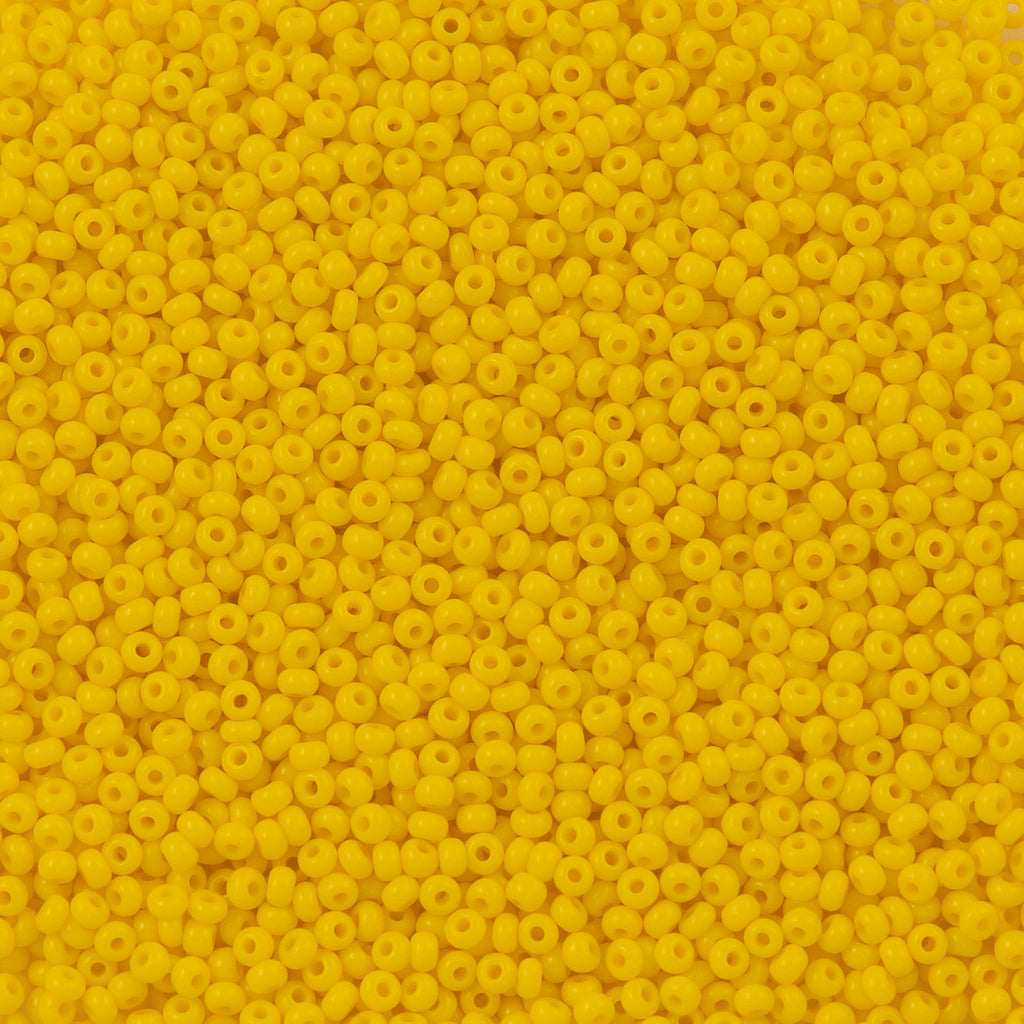 Preciosa Czech Seed Bead 8/0 Opaque Dark Yellow (83130)