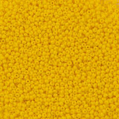 Preciosa Czech Seed Bead 8/0 Opaque Dark Yellow (83130)