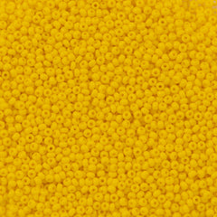 Czech Seed Bead 8/0 Opaque Dark Yellow 2-inch Tube (83130)