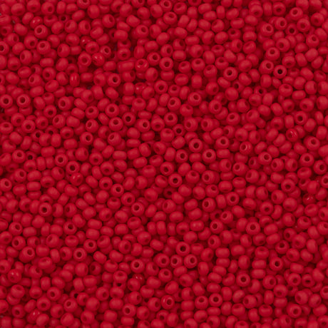 Czech Seed Bead 11/0 Opaque Red 2-inch Tube (93190)