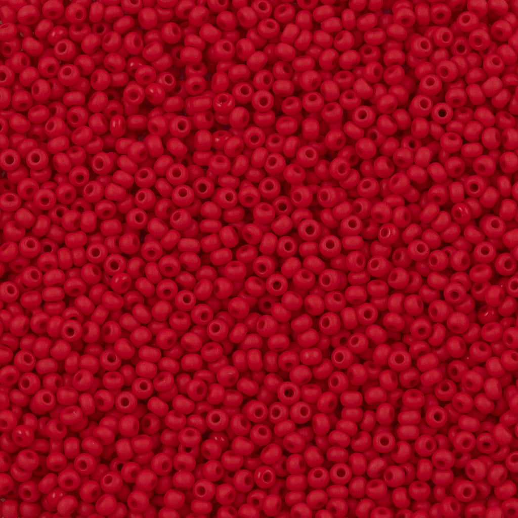Czech Seed Bead 6/0 Red Matte (93190M)