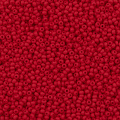 Czech Seed Bead 6/0 Red Matte 2-inch Tube (93190M)