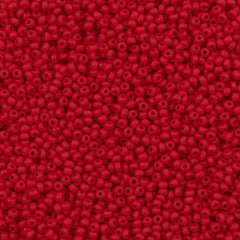 Czech Seed Bead 11/0 Opaque Red Matte 50g (93190M)
