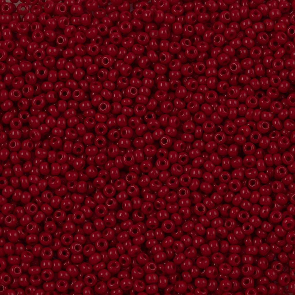 Preciosa Czech Seed Bead 8/0 Opaque Dark Red (93210)