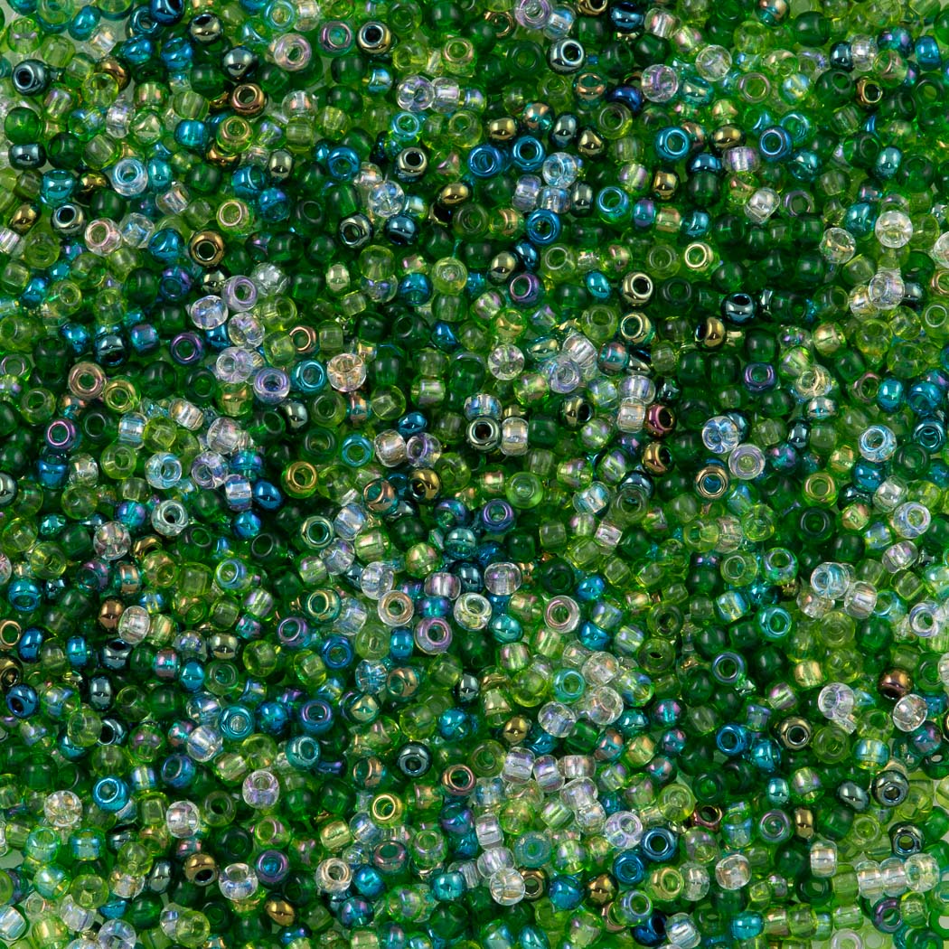 Czech Seed Bead 11/0 Mix Blue Tones 2-inch Tube (MIX02)