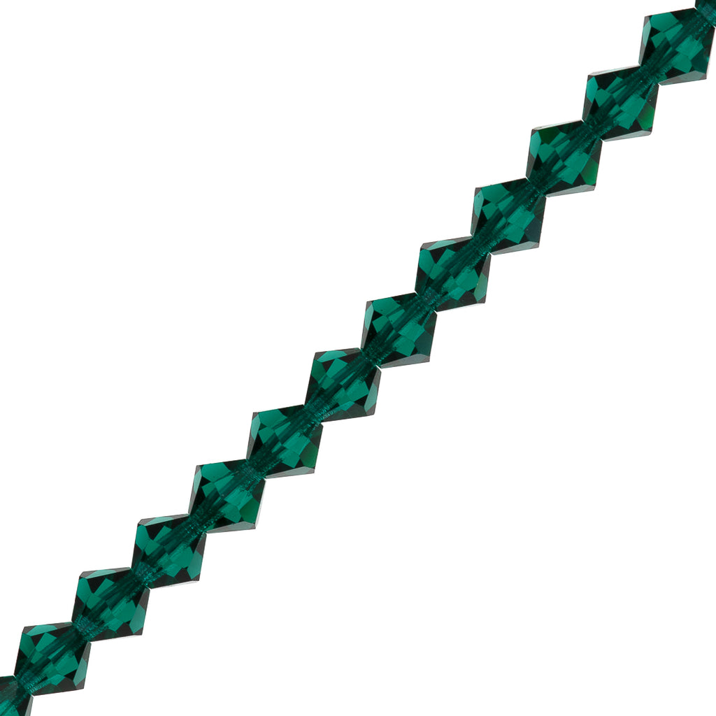 42 Preciosa Crystal Bicone Bead 3mm Emerald (50730)