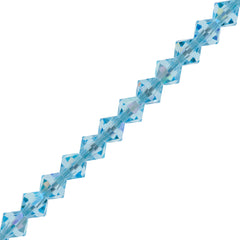 144 Preciosa Crystal 4mm Bicone Bead Aquamarine AB (60000AB)