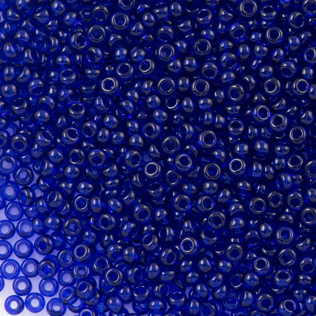Czech Seed Bead 6/0 Transparent Dark Sapphire 20g Tube (30100)