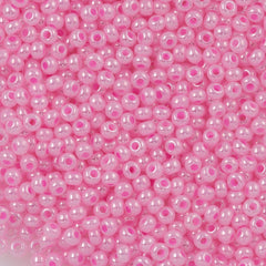 Czech Seed Bead 6/0 Pink Ceylon 2-inch Tube (37175)